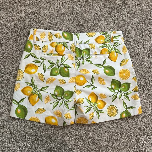 Isaac Mizrahi white lemon & lime print shorts size 8 NWOT - Picture 3 of 11